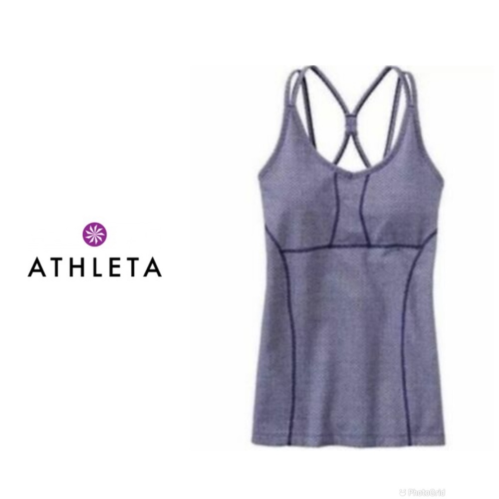 Athleta Empowerment tank - purple herringbone